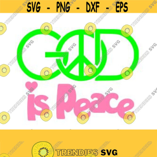 God is Peace SVG DXF Studio 3 Ps Pdf Ai Cutting Files for Electronic Cutting Machines