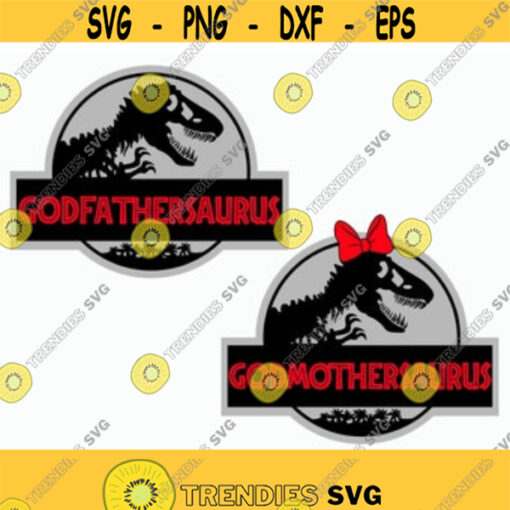 Godfathersaurus svg Godmothersaurus svg Jurassic family svg Jurassic bundle svg family dino svg Dino iron on Cut files svg dxf pdf png
