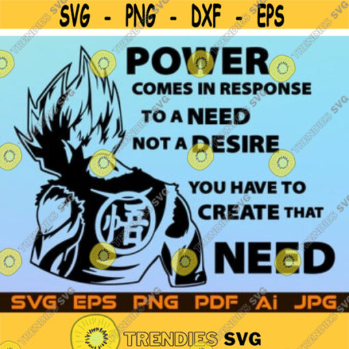 Goku SVG Power Comes In Response To A Need Not A Desire You Have To Create That Need Svg Cut File for Cricut Design Space Digital Dovnload Design 39.jpg
