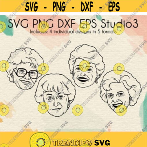Golden Girls SVG Cut Files Golden Girls Design Sophia Dorothy Blanche Rose Layered SVG Digital Download svg dxf png eps studio3Design 19.jpg