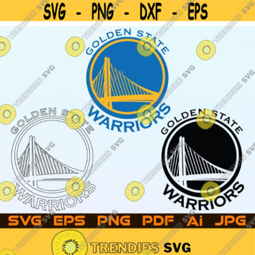 Golden State Warriors Logo Svg Basketball File For Cricut Design Space Cut Files Silhouette Outlines Instant Digital Download Design 185.jpg