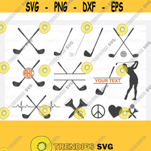 Golf Ball Golf club Golf Ball Heartbeat Clubs Iron Wood Golfer Golf Bat svg Golf Club svg Golfing SVG peace love Golf svg eps