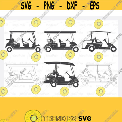 Golf SVG Golf Cart Svg Golf Cart silhouette golfing svg Golf vector golf cart clip art Golf Cart outline golf cart cut files svg