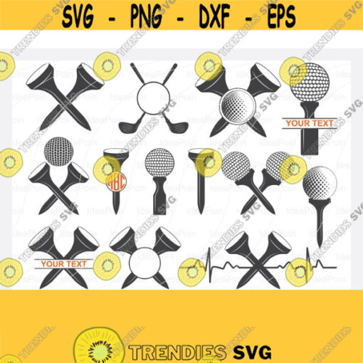 Golf SVG Golf Monogram Golf heartbeat svg Golf tee SVG Golf Split Monogram SVG Golf tee heartbeat Golf Logo Svg Golf Cut Filr