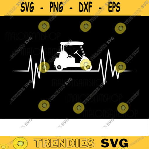 Golf club SVG Heart beat golf svg golfing svg golfer svg golf clipart golf ball svg golf cut file Design 135 copy