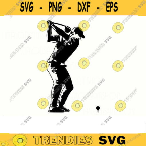 Golfer SVG Silhouette golf svg golfing svg golfer svg golf clipart golf vector dxf png Design 66 copy