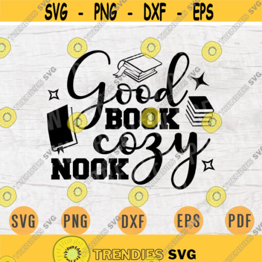 Good Book Crazy Nook SVG Quote Book Cricut Cut Files Instant Download Book lover Gifts Vector Cameo File Book Shirt Iron on Shirt n615 Design 761.jpg