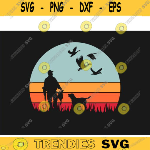 Goose Hunting SVG Flying Goose Hunting with dog duck hunting svg hunting svg hunting cut file Design 61 copy