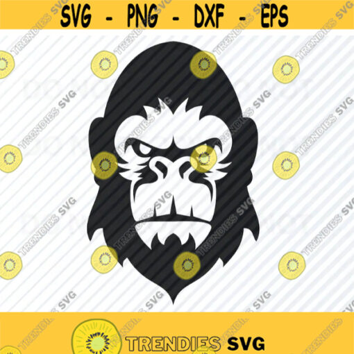 Hot SVG - Gorilla Head Svg Files Clipart Ape Clip Art Silhouette Vector ...