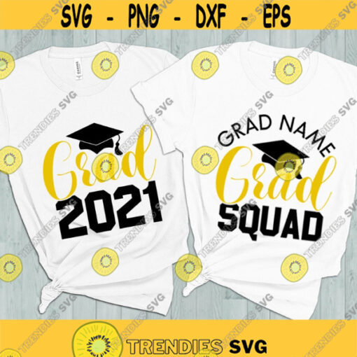 Grad 2021 SVG Grad Squad 2021 SVG Graduation 2021 SVG Class of 2021 cut files
