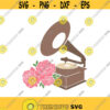 Gramophone svg roses svg rose svg vintage svg wedding svg png dxf Cutting files Cricut Cute svg designs print for t shirt Design 433