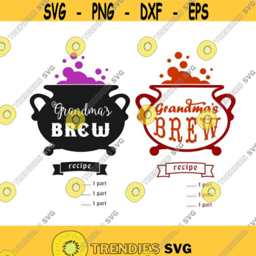 Grandma Brew Witch Halloween Cuttable SVG PNG DXF eps Designs Cameo File Silhouette Design 1014