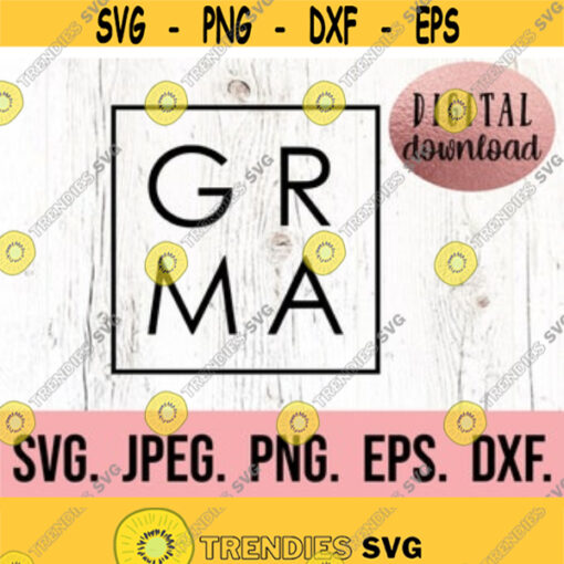 Grandma Square SVG Grandma Square Shirt Grandma SVG Digital Download Cricut File Grandma PNG Mothers Day Most Loved Grandma Design 330