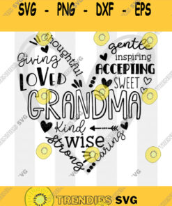 Grandma Svg Grandma Word Art Svg Grandma Png Grandma Heart Svg Svg For Cricut Digital Designs Download