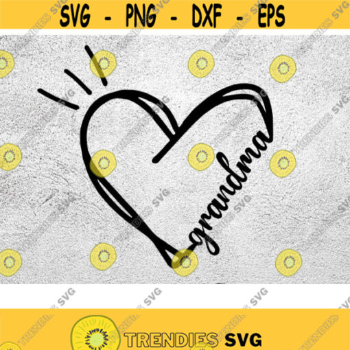 Grandma heart Svg Grandma Svg Grandmother Svg Grandma nana svg Eps Dxf Png 300dpi Design 16