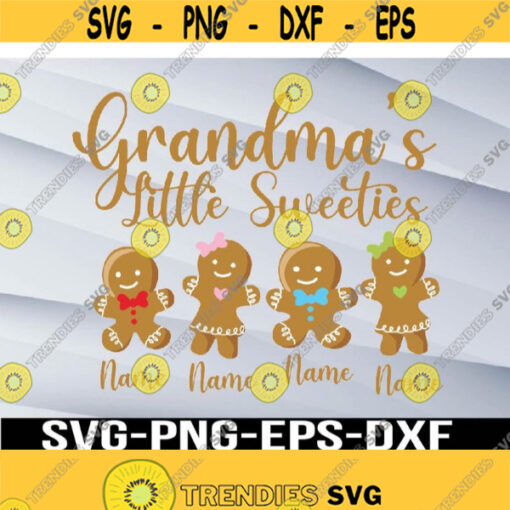 Grandmas Little Sweeties svg Custom Gift for Grandma Grandmother svg Grandma Christmas Grandparents svg Svg png eps dxf digital Design 421