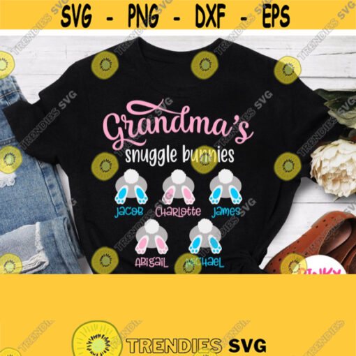 Grandmas Snuggle Bunnies Svg Grandmothers Easter Shirt Svg Granny of Easter Bunnies Svg for Silhouette Cameo Cricut Design Heat Press Design 43