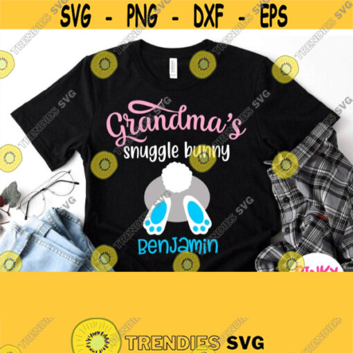 Grandmas Snuggle Bunny Svg Grandmothers Easter Shirt Svg Granny of Grandchild Boy Svg for Silhouette Dxf Cricut Design Heat Press Png Design 143