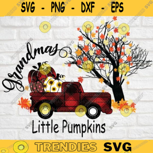 Grandmas little pumpkins fall sublimation design fall sublimation designs downloads grandmas little pumpkins with truck fall png 374