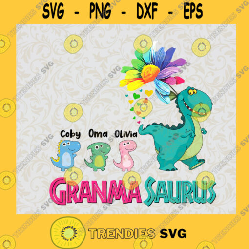 Grandmasaurus Dinosaur Svg Mother Of Monsters Svg Cartoon Dinosaur Svg