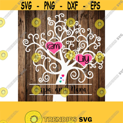 Grandparents Family Tree SVG Family Tree SVG Digitial Cut Files Instant Download SVG Svg Eps Ai Jpeg Dxf PngPdf