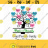 Grandparents Family Tree with 13 Hearts SVG EPS Ai and Pdf Digital Files for Electronic Cutting Machines