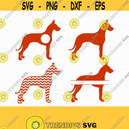 Great Dane monogram frames SVG Great Dane svg Dog Breed Lover Outline Instant Download frames Cricut download svg jpg png dxf Silhouette Design 727