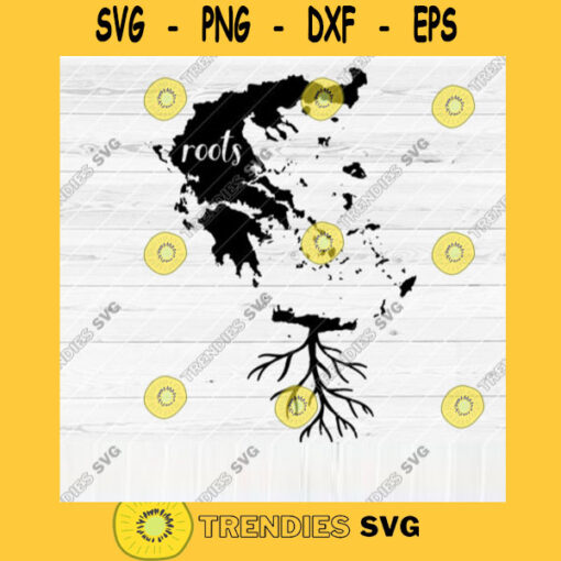 Greece Roots SVG File Home Native Map Vector SVG Design for Cutting Machine Cut Files for Cricut Silhouette Png Pdf Eps Dxf SVG