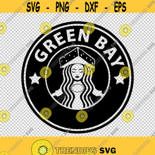 Green Bay Coffee Circle SVG PNG EPS File For Cricut Silhouette Cut Files Vector Digital File