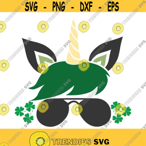 Green unicorn svg unicorn svg clover svg Saint Patricks day svg png dxf Cutting files Cricut Cute svg designs print for t shirt Design 301