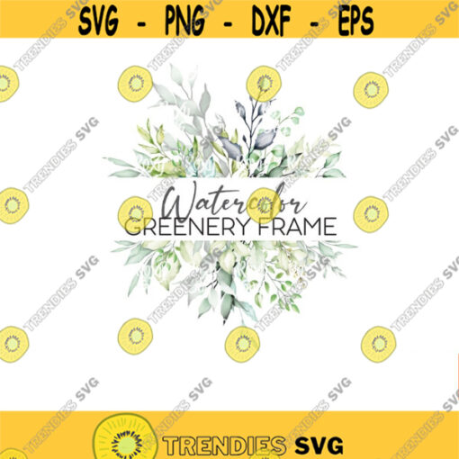 Greenery watercolor png Foliage green leaves floral florals DIY flowers painting Boho wedding invite card design Digital PNG clipart