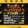Grill Masters Timer Rare Medium Well Done Order Pizza Svg