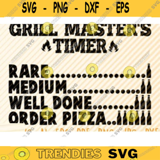 Grill Masters Timer Svg File BBQ Timer Vector Printable Clipart Funny BBQ Quote Svg Barbecue Grill Sayings Svg BBQ Shirt Print Decal Design 50 copy