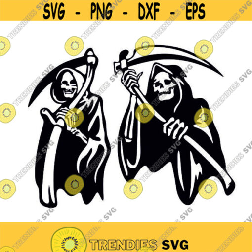 Grim Reaper Halloween Cuttable SVG PNG DXF eps Designs Cameo File Silhouette Design 242