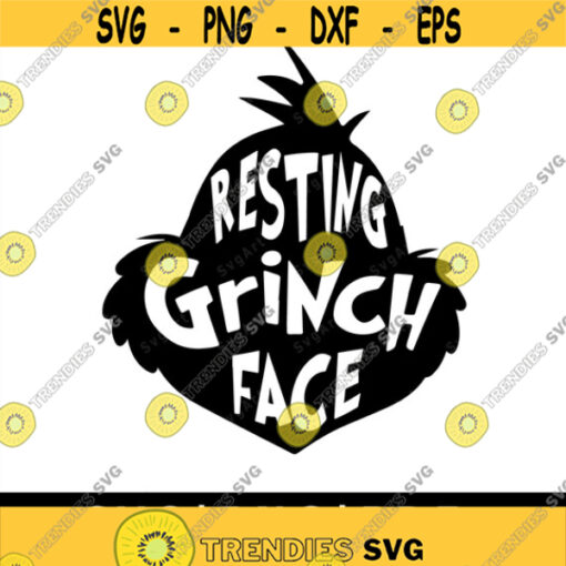 Grinch SVG PNG PDF Cricut Silhouette Cricut svg Silhouette svg Grinch Face Image Christmas Cut File Design 2459
