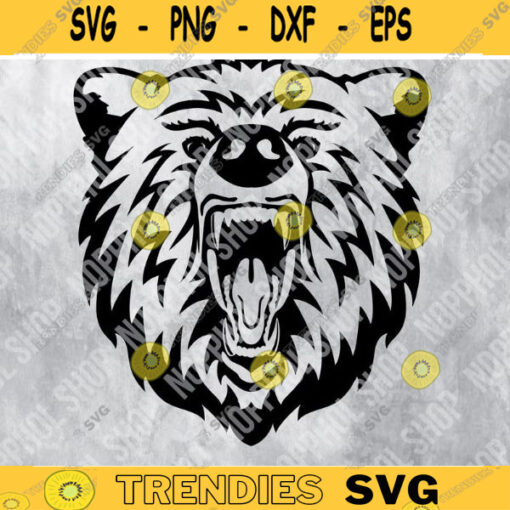 Grizzly Bear SVG Bear Angry SVG Wild Bear Design 211 copy