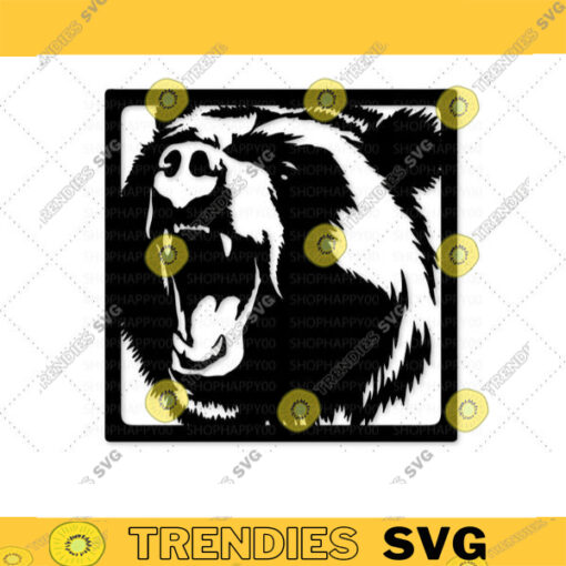 Grizzly Bear SVG Files Cricut Bear Clipart Woodland Animal Wildlife Animals Cut File Laser Vector Graphics Grizzly Bear Svg for Cricut 439 copy