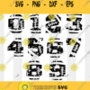 Grunger Football Player Numbers Svg Bundle Football Svg NFL Svg Football PNG T shirt designs Football Numbers Svg Svg Files for Cricut