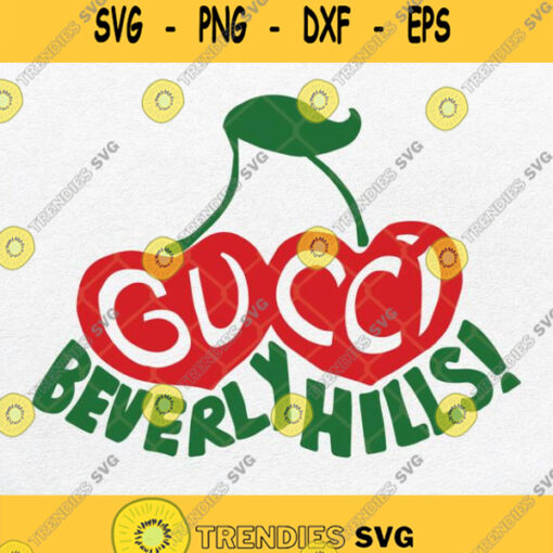 Gucci Beverly Hills Cherry Svg Png Silhouette Cricut Clipart File