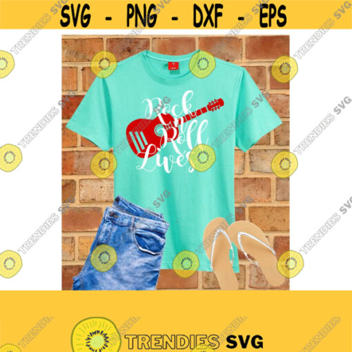 Guitar Svg Rock n Roll Svg Guitar T Shirt Svg SVG DXF Jpeg Png Eps Ai Pdf Cutting Files for Electronic Cutting Machines
