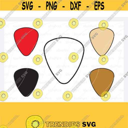 Guitar pick SVG File Plectrum SVG Guitar Pick Silhouette Guitar Pick DXF Plectrum Pdf Files prepared for Cricut
