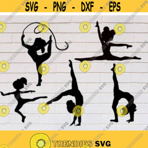 Gymnastics girl svg files for cricut ballerina png files for print and cut digital download iron on clipart SVG DXF eps png pdf Design 33