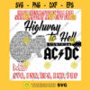 HIGHWAY TO HELL Highway to Hell Guitar Lyrics Svg AcDc Design Svg Classic Rock Svg Hard Rock Png Bon Scott Dxf Eps Svg Pdf
