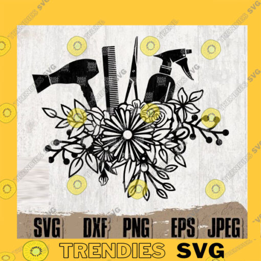 Hair Stylist svg 2 Hair Salon Logo svg Parlor Logo svg Floral Hair Stylist svg Floral Stylist svg Hair Tools svg Hair Spa Logo svg copy