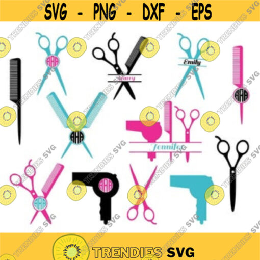 Hairdresser Monogram Svg Hairdresser Split Svg Hairdresser Logo svg Hair Sylist Svg Hairdresser Clipart Cut Files svg files for cricut.jpg
