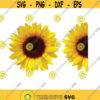 Half Sunflower Whole Sunflower Sunflower Clipart Sunflower png Sunflower Clip art digital download clip art PNG JPG