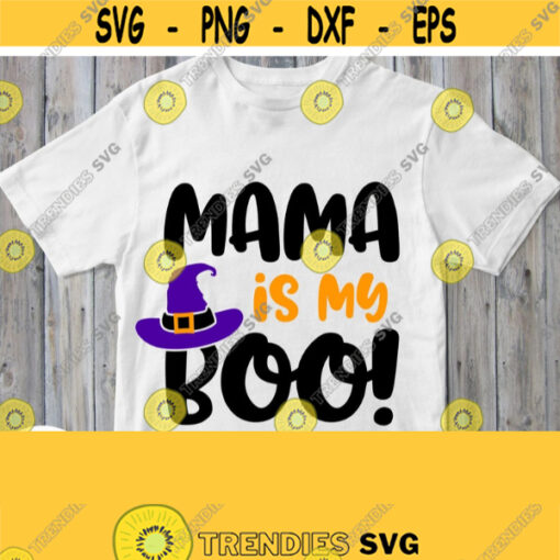 Halloween Baby Shirt Svg Instant Download Cuttable Printable Saying Mama Is My Boo Svg Quote Kid Boy Girl Toddler Design Cricut File Design 359