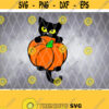Halloween Black Cat SVG Black Cat with pumpkin svg Halloween svg SVG PNG eps dxf Design 260