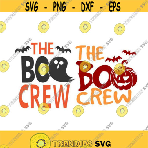 Halloween Boo Crew Pumpkin Halloween Cuttable SVG PNG DXF eps Designs Cameo File Silhouette Design 1019
