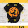 Halloween Dinosaur Svg T Rex with Pumpkin Svg Spooky Saurus Rex Svg DxfPng Fall Cut Files Kids Shirt DesignSilhouetteCricut Downloads 11 copy
